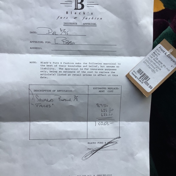 Sheared Beaver Tent Cut 3/4 length fur coat - Picture 8 of 8